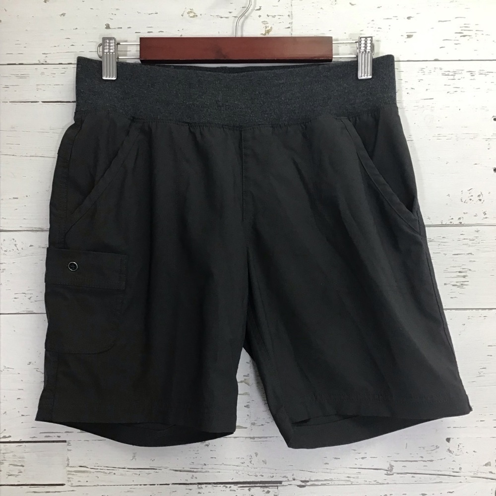 Women’s COLUMBIA Gavin Ridge Pull On Nylon Shorts Size Medium 8 Dark Grey​​​​​